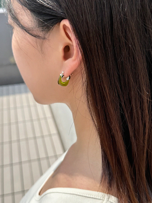[silver925] resin color earring