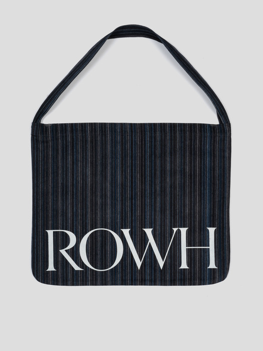 [ROWH로흐]로흐 스트라이프 데님 라운드 에코백 [W CONCEPT]