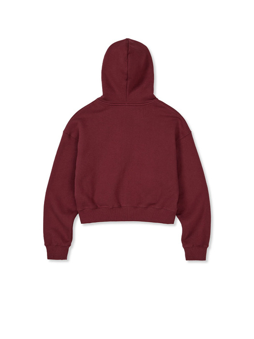 [Mmlg W] VARSITY HOOD ZIPUP (REDBEAN)