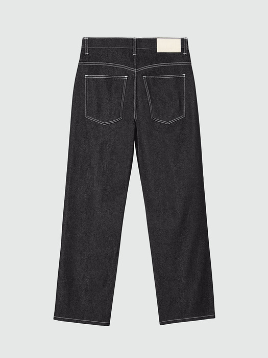 Deep Pleats Wide Jeans DCPT030CPBlack