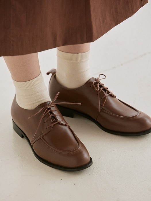 lace up classic loafer  brown