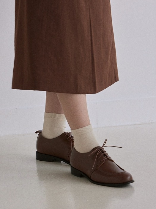 lace up classic loafer  brown