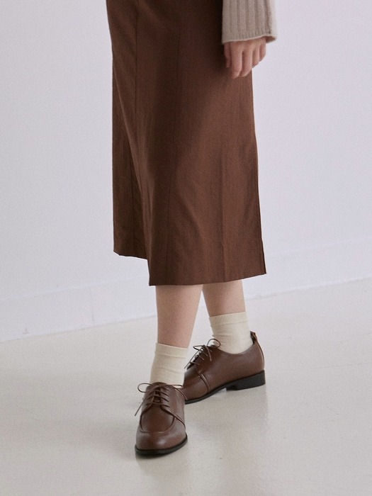 lace up classic loafer  brown