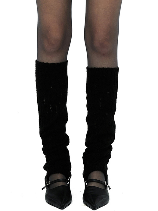 ERRATIC SCOTCH LEG WARMER / BLACK