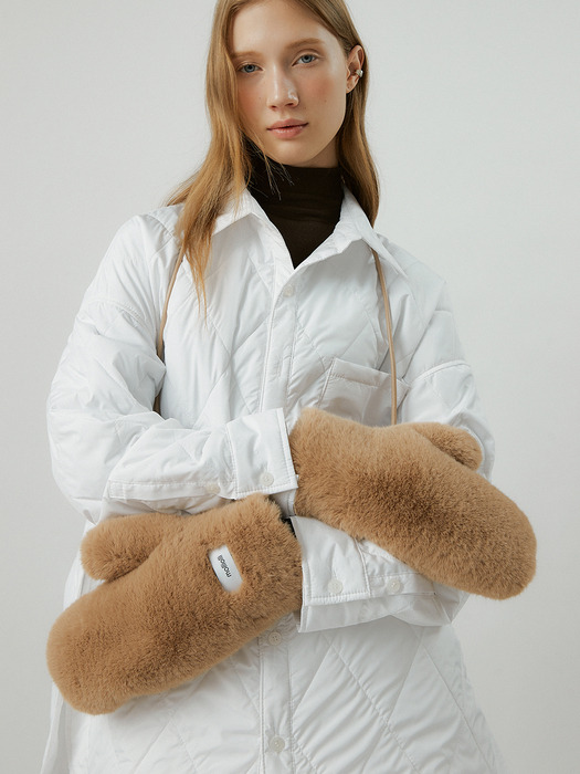 BEAR BEAR reversible mittens [beige]