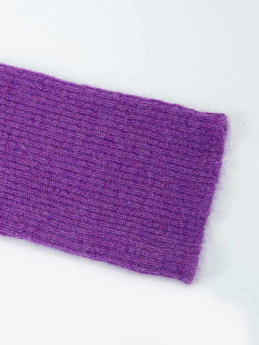 Mohair Ribbed Round Pullover_purple