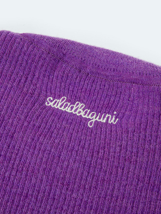 Mohair Ribbed Round Pullover_purple