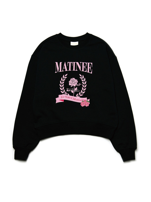 [기모 옵션] Matinee Classic Rose Sweat Shirts [BLACK]