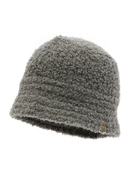 KNIT BUCKET / MOHAIR BOUCLE / CHARCOAL