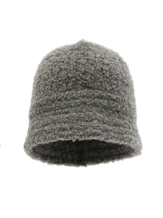 KNIT BUCKET / MOHAIR BOUCLE / CHARCOAL