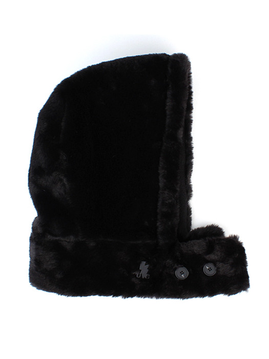 Fur Open Black Balaclava 바라클라바