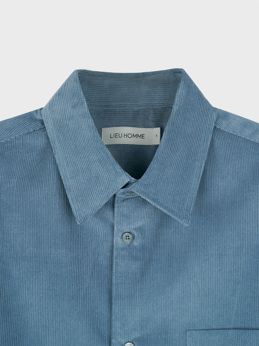 14W OVER FIT CORDUROY SHIRT_BLUE