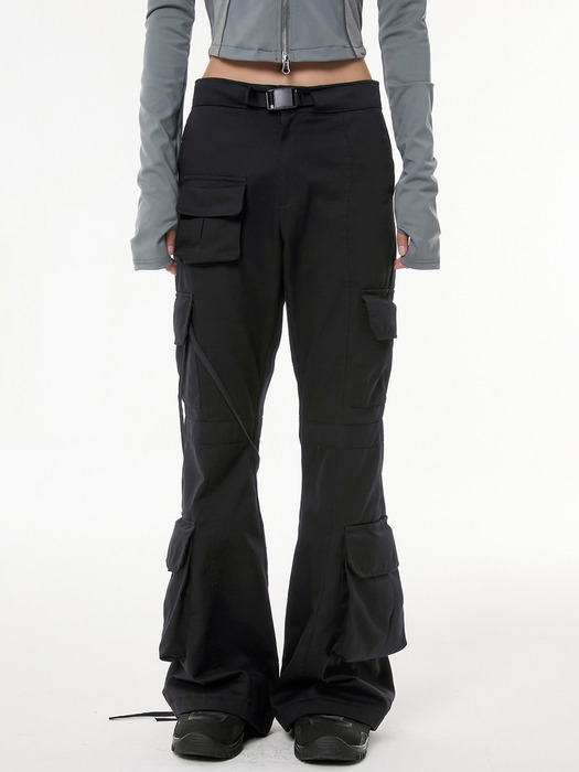 5.cargo Flare Pants (FL-234_Black)