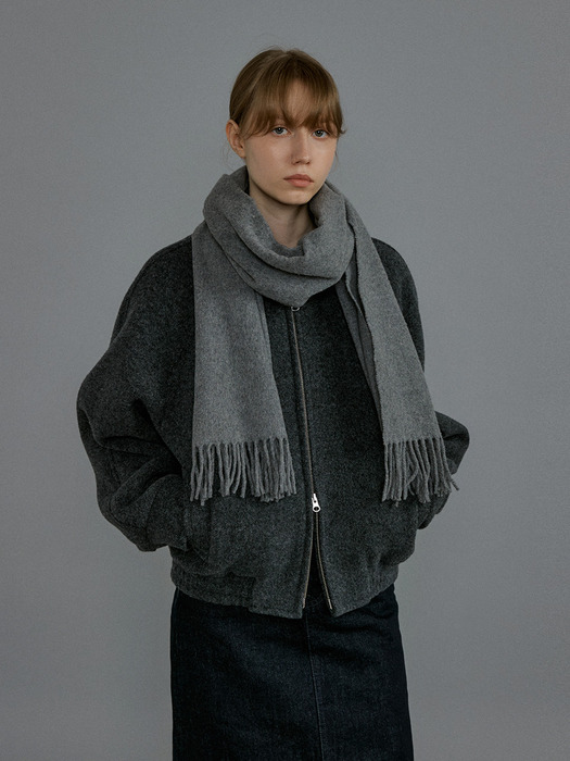 Berlin winter wool jacket (Herringbone grey)