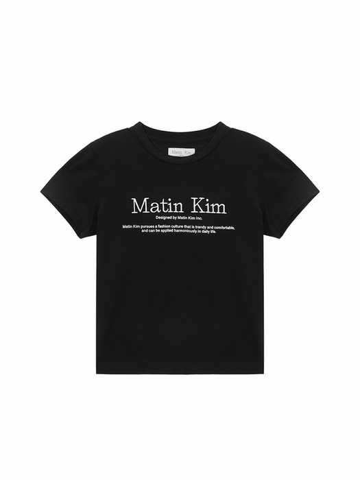 MATIN HERITAGE CROP TOP IN BLACK