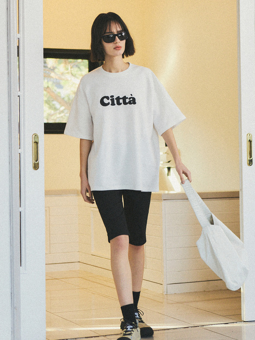 Citta Signature Logo Overfit T-shirt_CTT312(4Color)