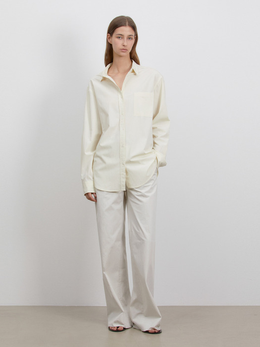 WIDE COTTON LINE PANTS_IVORY