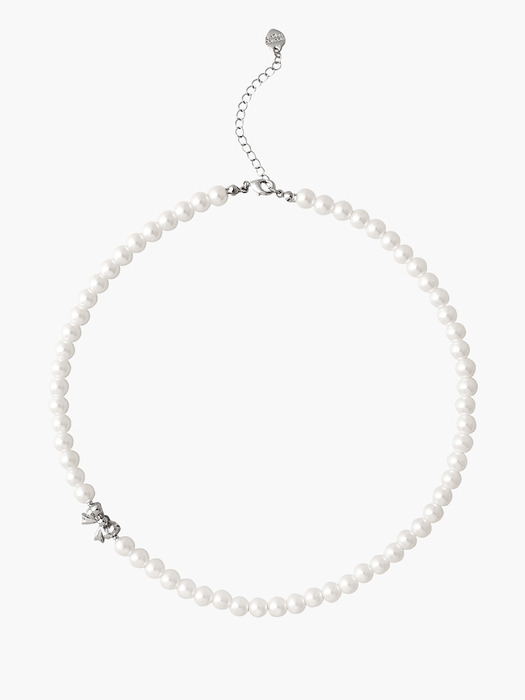 Sha Ribbon Pearl Necklace