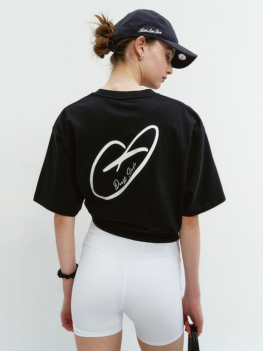 UNISEX HEART D LOGO T-SHIRT BLACK_UDTS5B140BK - Image 1