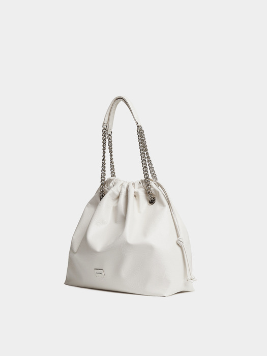 CH. SIDE TRAWSTRING BAG, CREAM