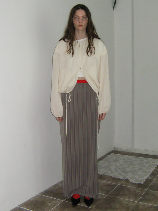 Maxi Skirt Stripe Beige