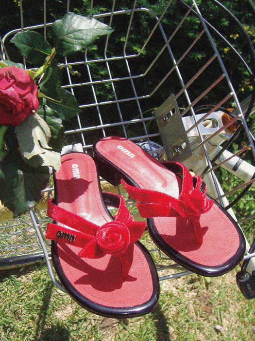 omn rose velvet sandal _ 3 Colors