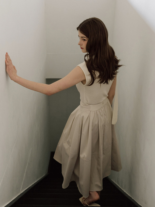 Lautre Elene Ivory Flared Skirt