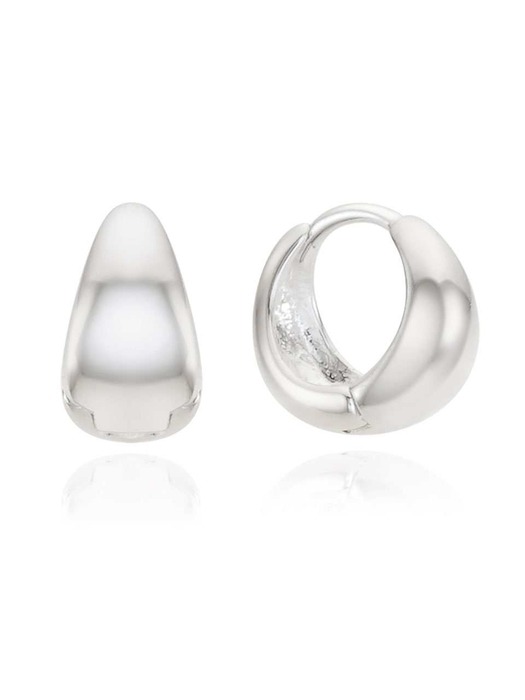 [silver925]water drop onetouch earring