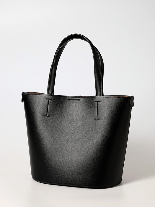 [에어팟 파우치증정]Vegan leather Handle Bucket bag_Black