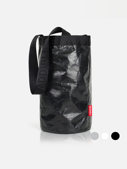 Cylinder Tarpaulin Bag Shine black