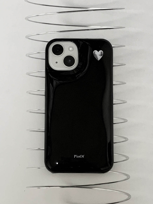 [Soap phone case] PinOf black silver