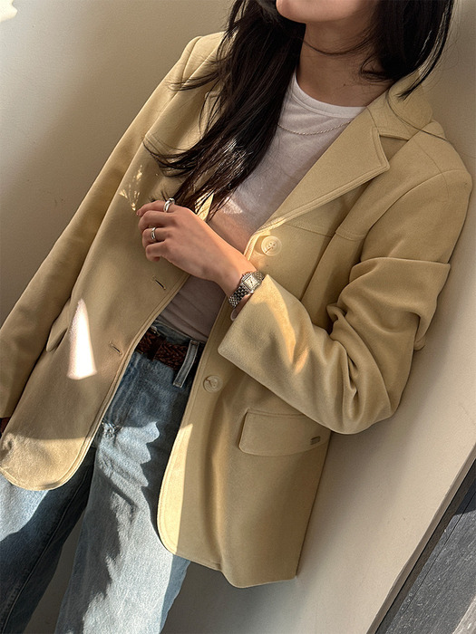 [단독] 스웨이드테일러드자켓 JYJK729B