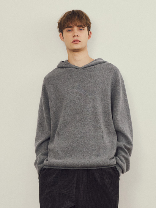 Always Fingerhole Wool Knit Hoodie 3COLOR