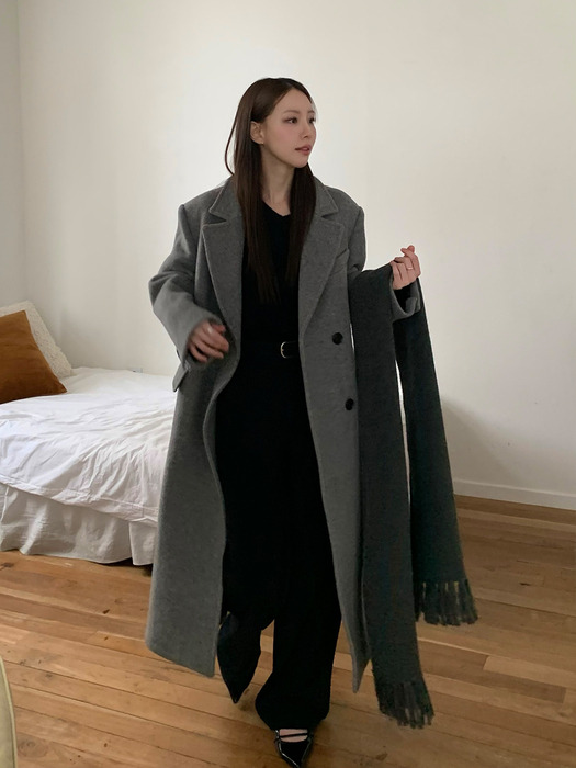 한나 알파카 더블 롱 코트 / HANNAH ALPACA DOUBLE LONG COAT_3colors