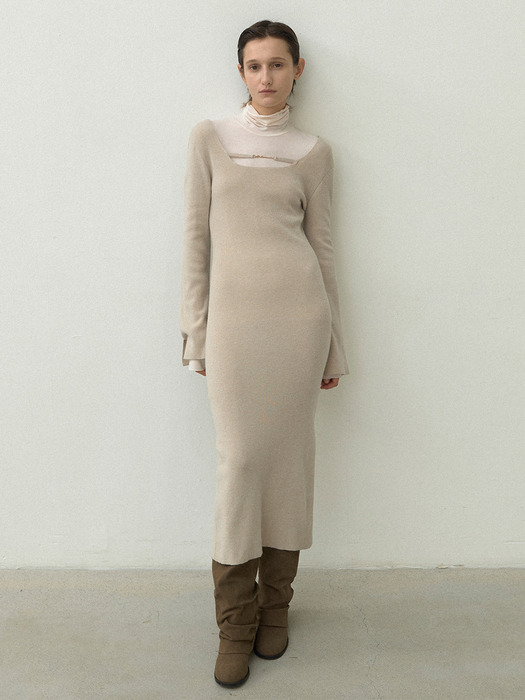 DEKAVV WOOL KNIT DRESS(OP-6232)