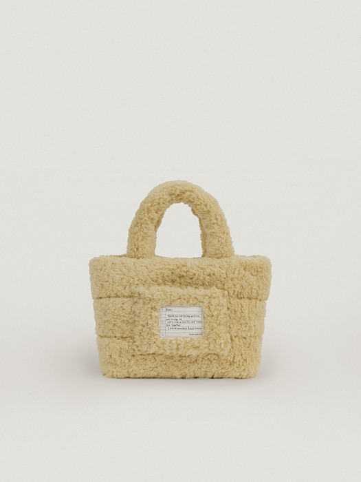 [단독]Fluffy Fur Bag Butter Yellow