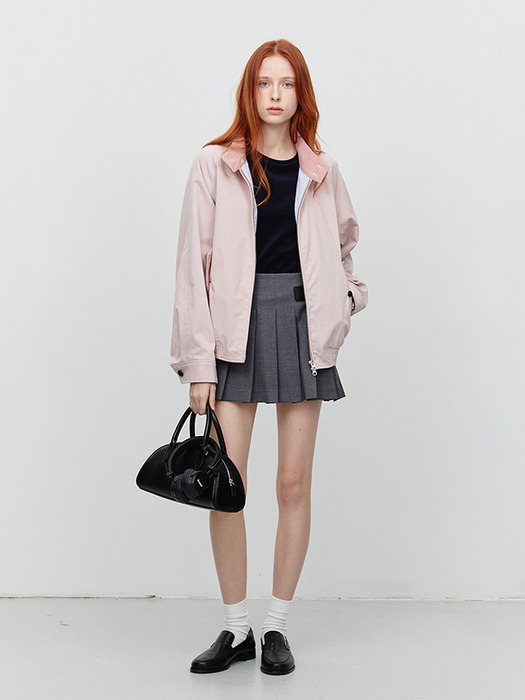 UNISEX MODERN HARRINGTON JACKET LIGHT PINK_UDJU5A111P1