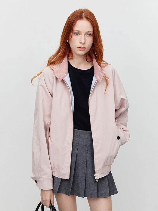 UNISEX MODERN HARRINGTON JACKET LIGHT PINK_UDJU5A111P1