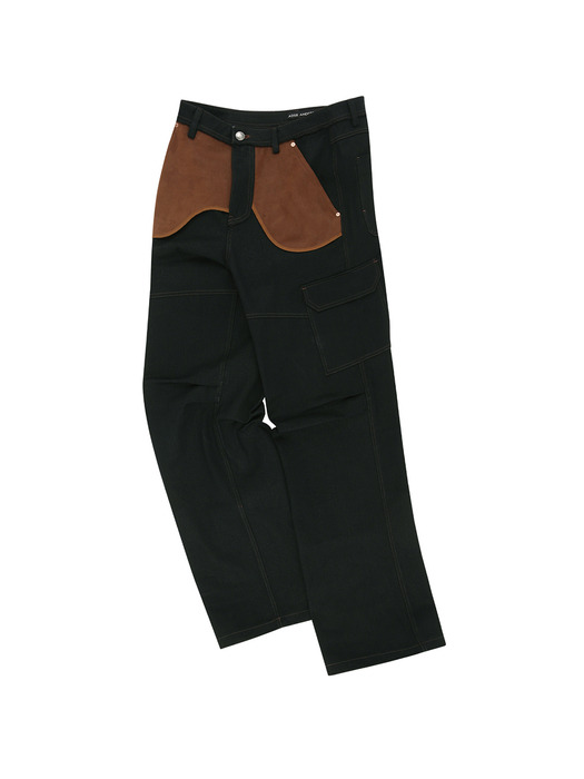 INSIDE OUT CARGO PANTS apa785m(BLACK)