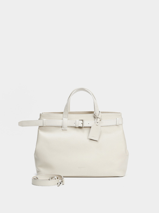 BELT TOTE BAG, CREAM