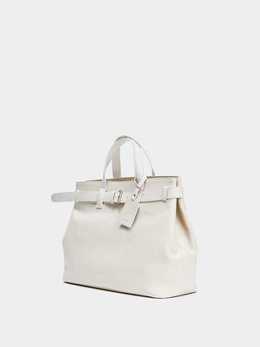 BELT TOTE BAG, CREAM