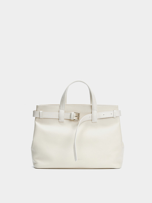 BELT TOTE BAG, CREAM