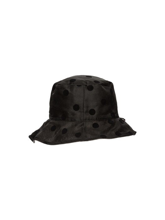 See-through dot bucket hat(Reversible)