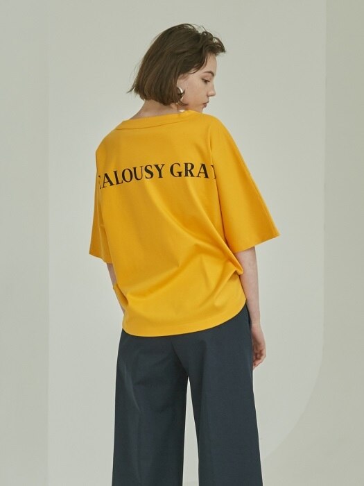 18SS BACK LETTERING T-SHIRT YELLOW