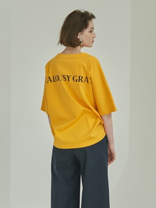 18SS BACK LETTERING T-SHIRT YELLOW