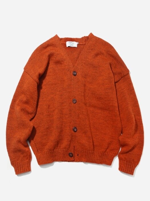 OVERSIZED CARDIGAN BURNT ORANGE