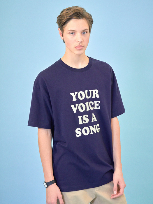 YOUR VOICE T-SHIRT (NAVY)