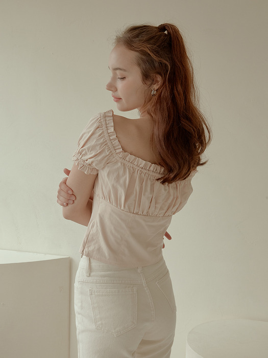 babydoll blouse[beige]