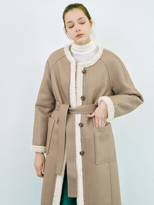 [FRONTROW X RECTO.] Reversible Eco Shearing Coat_3colors