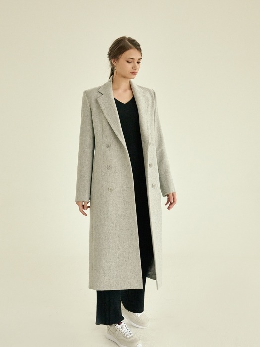 Classic double long coat[gray]